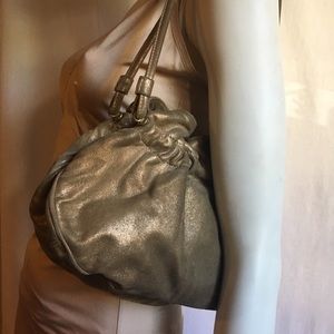 Gold Bally Suede Bag